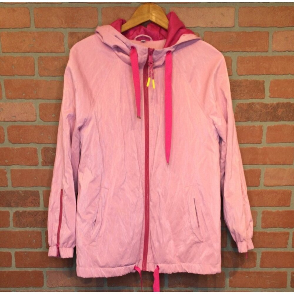 Nikki Jones Lightweight Luster Pink Bonbon Hooded Jacket Womens Size XS
